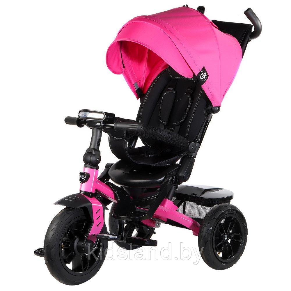 Детский трехколесный велосипед City-Ride Lunar с поворотным сидением (розовый)