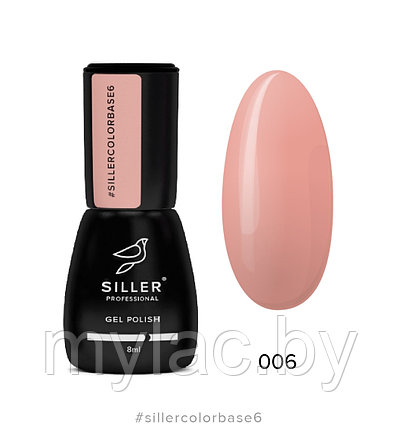 Siller Color Base №6 — камуфлирующая цветная база (персиковая), 8мл