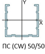 Профиль стоечный Knauf CW 50 x 50 мм, сталь 0.6 мм, ДЛИНА 4000 мм, фото 2