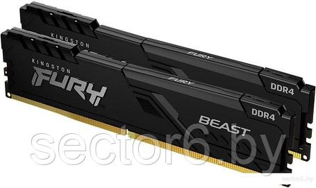 Оперативная память Kingston FURY Beast 2x8GB DDR4 PC4-29800 KF437C19BBK2/16, фото 2