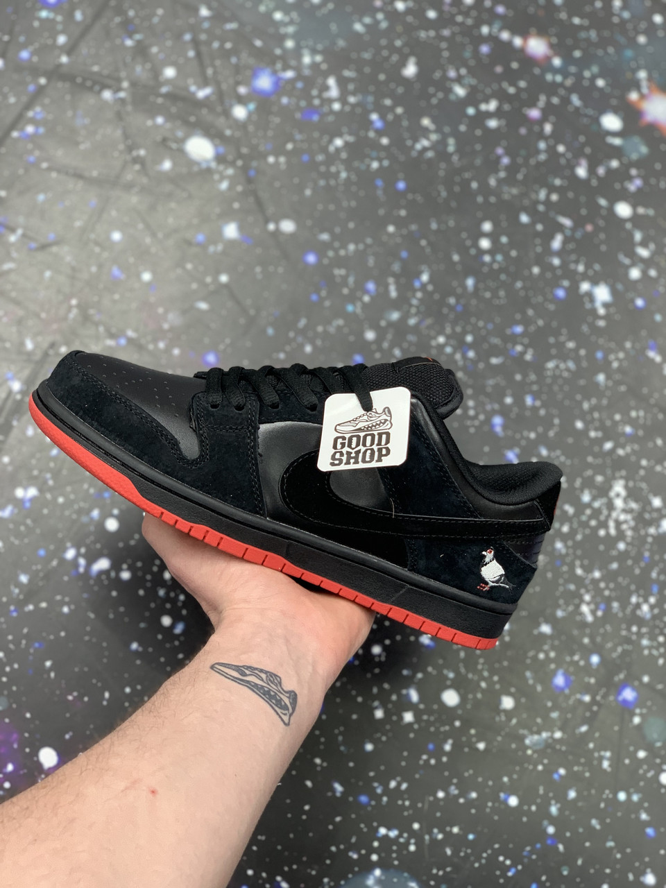 Кроссовки Nike Dunk SB Black Red Low