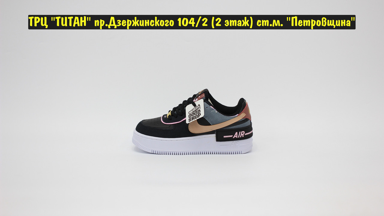 Кроссовки Nike Air Force Shadow Black White - фото 3 - id-p145190234