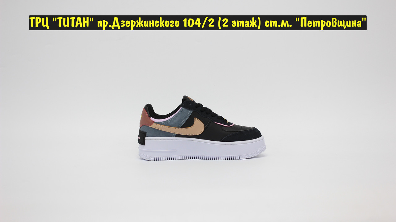 Кроссовки Nike Air Force Shadow Black White - фото 5 - id-p145190234