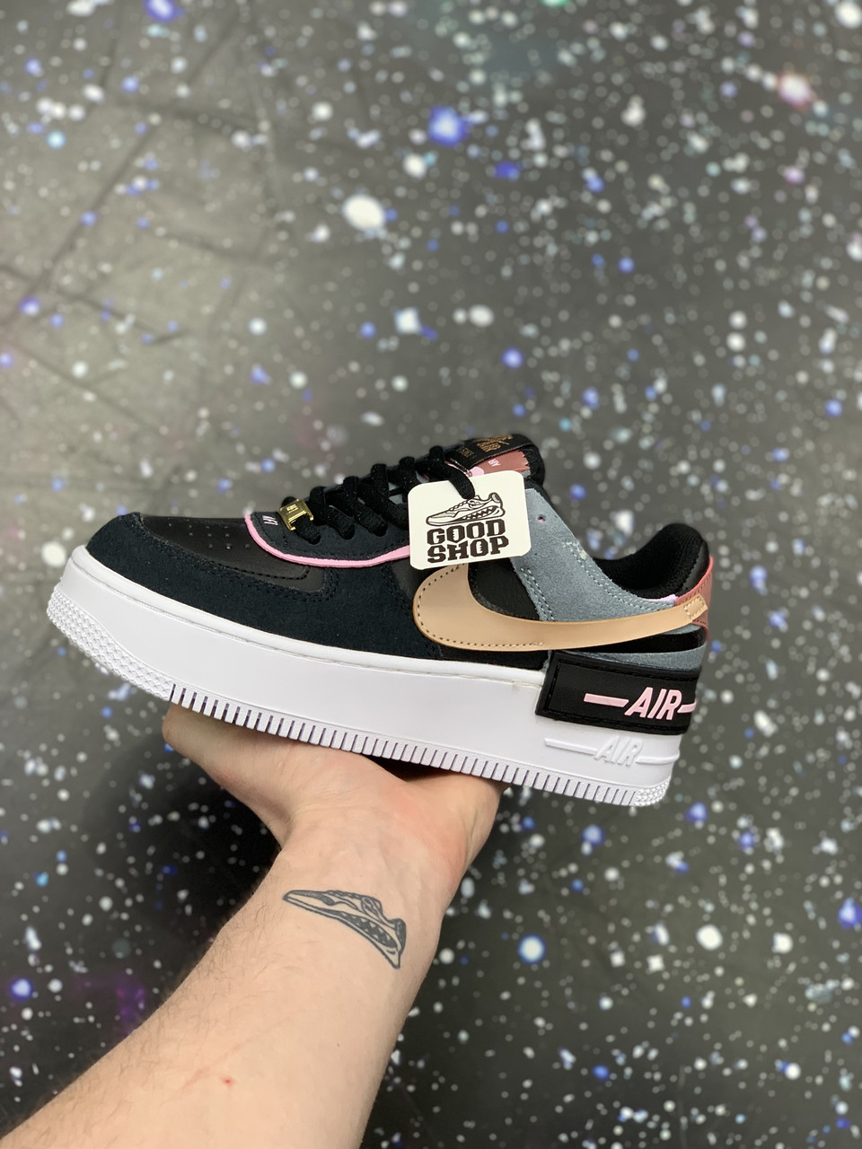 Кроссовки Nike Air Force Shadow Black White