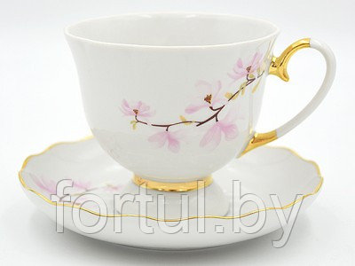 Чайная пара 300 см3" Бутон "Цветок Миндаля", подарочная упаковка - фото 1 - id-p173984032
