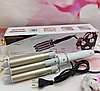 Тройная плойка для создания средних локонов Hair Curler Wang D22, фото 4