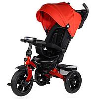 Детский трёхколесный велосипед City-Ride Lunar, надувные колеса, поворотное сиденье (красный)