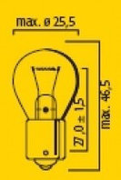 Автомобильная лампа Flosser 12V 18W BA15s 1шт [4671]