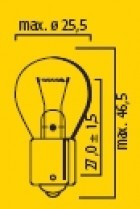 Автомобильная лампа Flosser 12V 18W BA15s 1шт [4671] - фото 1 - id-p108373982