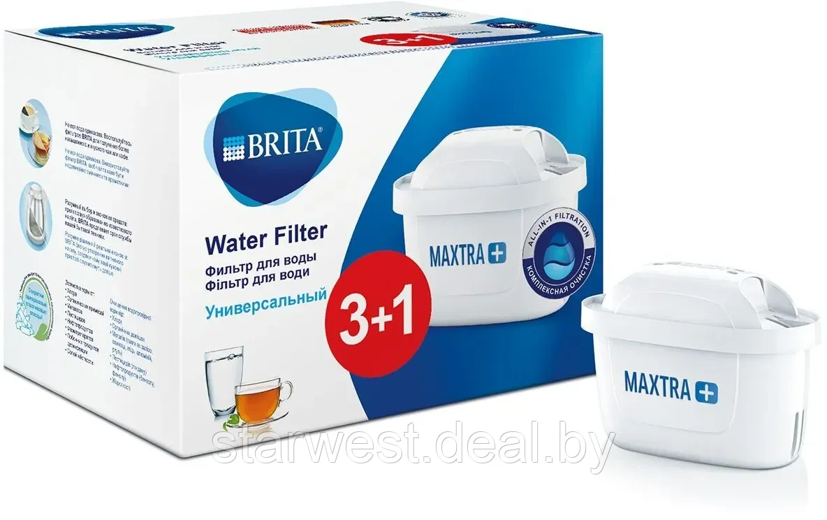 Brita Maxtra+ Универсальный 4 шт. Картриджи / фильтры для очистки воды для кувшинов Брита - фото 1 - id-p142396997