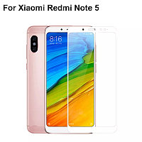 Защитное  стекло Xiaomi Redmi Note 5 (M1803E7SG), белого цвета (полная проклейка)