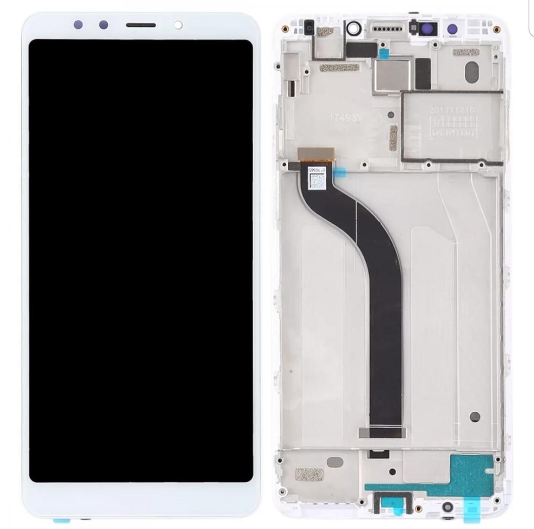 Дисплей (экран) Xiaomi Redmi 5 в рамке с тачскрином, белый