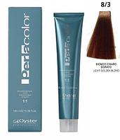 Перманентный краситель для волос Perlacolor 8/3 100мл (Oyster Cosmetics)