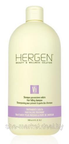 Шампунь для волос против выпадения V1 VIOLET LINE, 1л (HERGEN) - фото 1 - id-p173994503