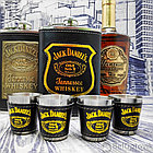 Подарочный набор Jack Daniels: фляжка 255 мл, 4 стопки и металлическая воронка M-39 Оранжево-коричневый, фото 4