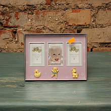 Детская рамка для фото 6х3 (3шт) Розовая
