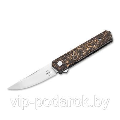 Нож складной Boker Kwaiken Compact Flipper Marble Carbon Copper 01BO196