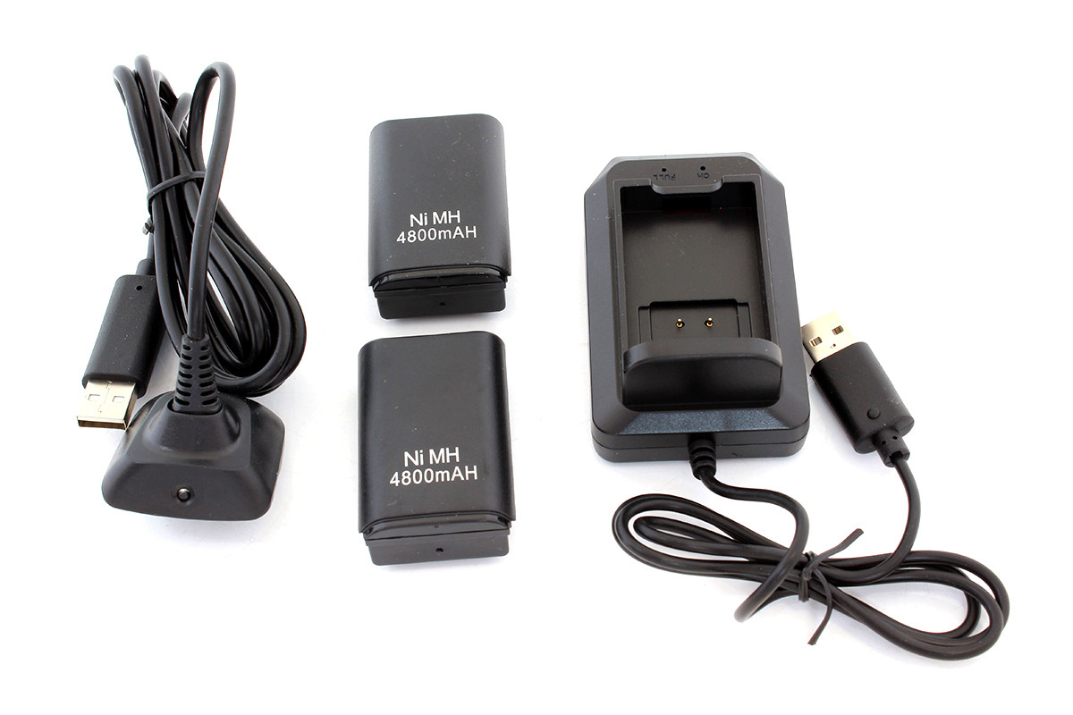 Докстанция набор для XBOX 360 2 шт АКБ+кабель Play&Charge Черный SiPL - фото 1 - id-p174054961