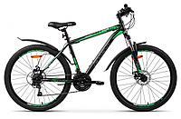 Горный велосипед Aist Quest Disc 26" серый/зеленый 2021