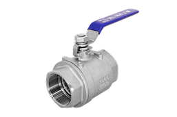 Кран шаровый муфтовый двусоставной нержавеющий (2PC), AISI304 DN25 (1"), (CF8), PN63