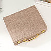 Шкатулка для украшений Бежевая комбинированный чемодан 8х18х23 см, фото 4