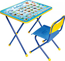 Комплект детской мебели складной НИКА КП/9 Азбука (стол+стул)