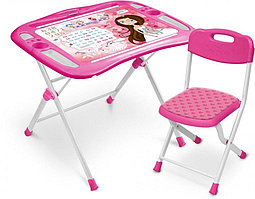 Комплект детской мебели складной НИКА NKP1/3 Маленькая принцесса (пенал, стол с регулируемым наклоном и