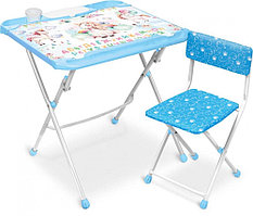 Комплект детской мебели складной НИКА КНД4-М/1 (регулируемый стол с подножкой и пеналами+стул с подножкой)