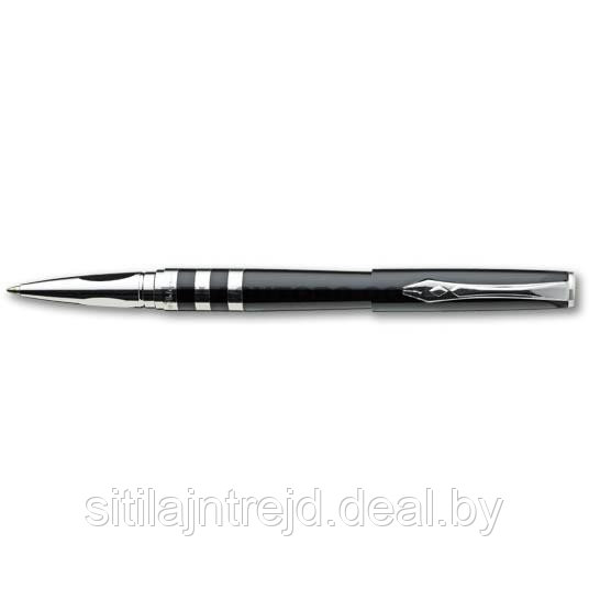 Ручка-роллер Platignum No4, "черный лак" с отполированными хромированными деталями - фото 1 - id-p4942890