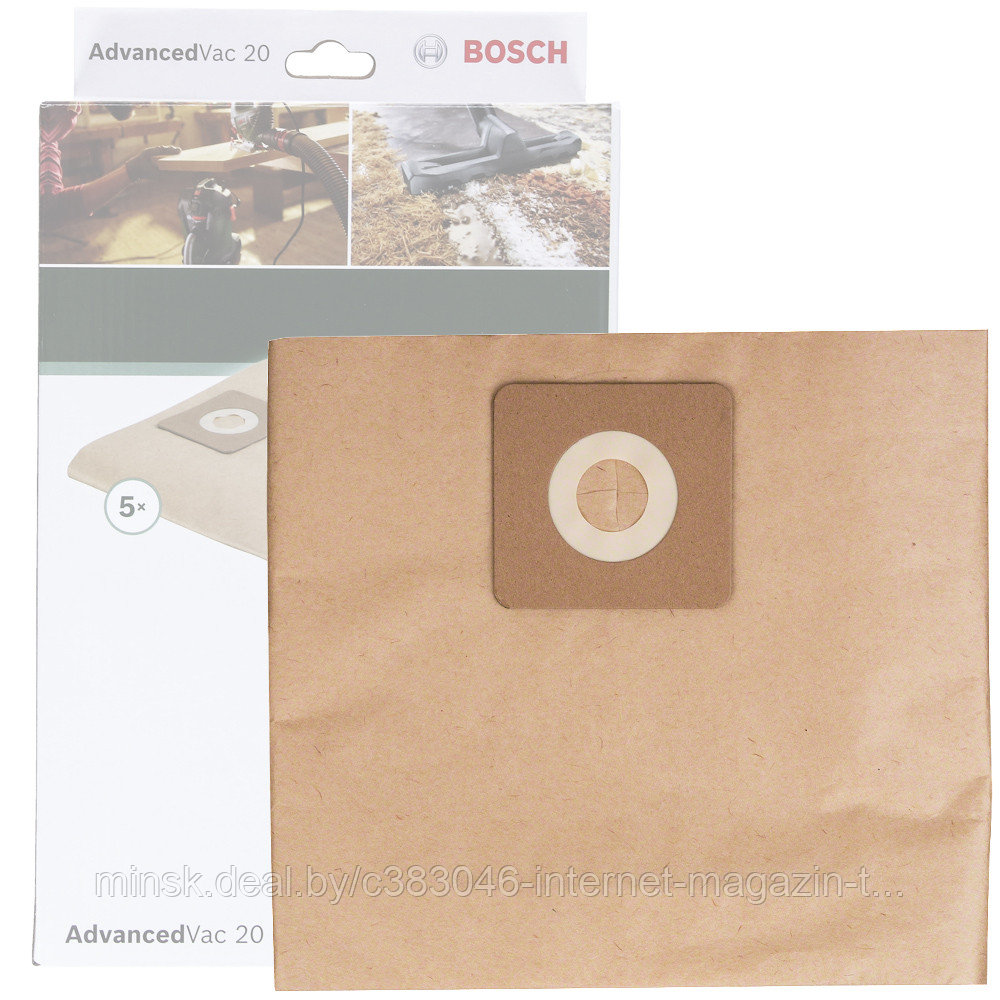 Мешок-пылесборник бумажный для AdvancedVac 20 BOSCH (2609256F33) - фото 1 - id-p174143782