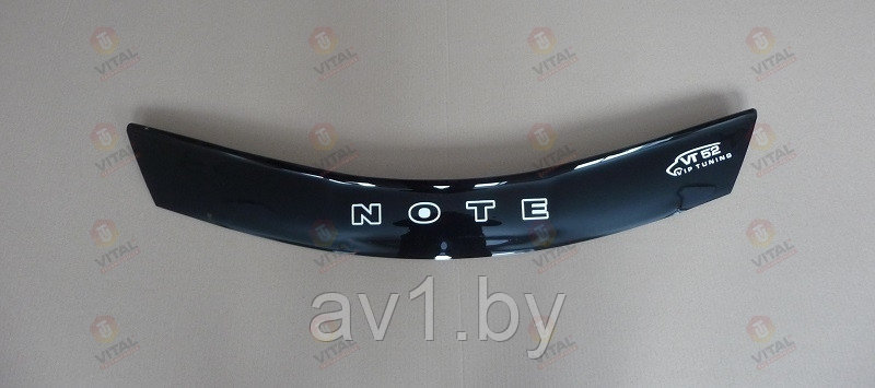 Дефлектор капота (мухобойка) Nissan Note (2009-2014) / Ниссан Ноут (09-14) [NS41] (VT52) - фото 1 - id-p174154379