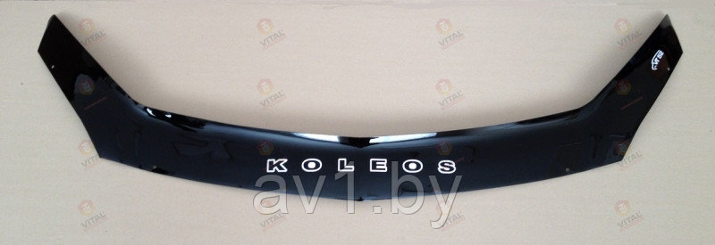 Дефлектор капота (мухобойка) Renault Koleos (2008-2011) / Рено Колеос (08-11) [RL24] (VT52) - фото 1 - id-p174154436