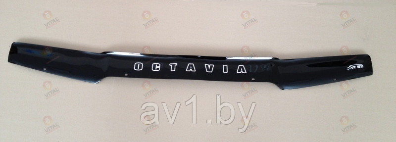 Дефлектор капота (мухобойка) Skoda Octavia A4 Tour (1996-2010) / Шкода Октавия ТУР [SK03] (VT52) - фото 1 - id-p174154455