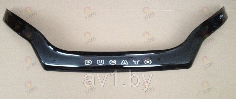 Дефлектор капота (мухобойка) Fiat Ducato (2014-) с заходом на фары / Фиат Дукато III [FT20] (VT52) - фото 1 - id-p174154239