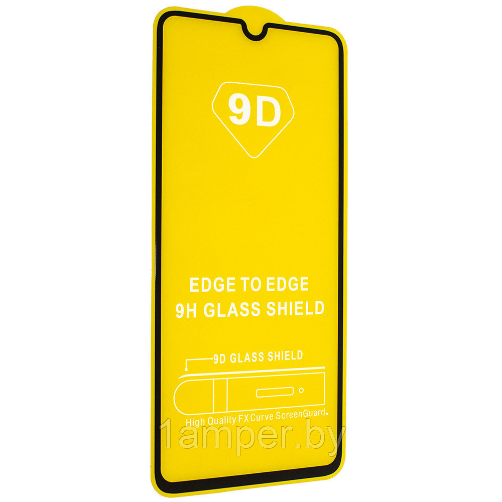 Защитное стекло 9D (дополнительное самоклеющееся) на экран Xiaomi Redmi 9A/Redmi 9C/Redmi 10A Черное - фото 1 - id-p174162193