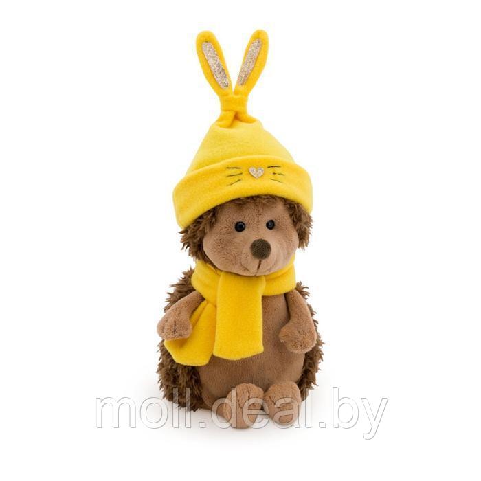 Мягкая игрушка "Ёжик Колюнчик" в шапке зайчонка 20 см - фото 1 - id-p173812439