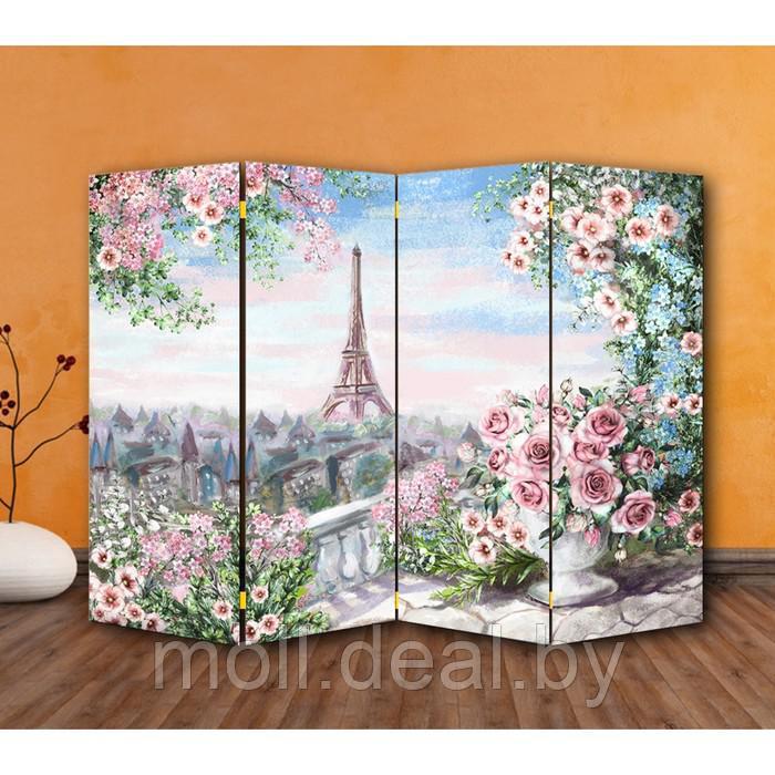 Ширма "Картина маслом. Розы и Париж", 200 × 160 см - фото 1 - id-p173812440