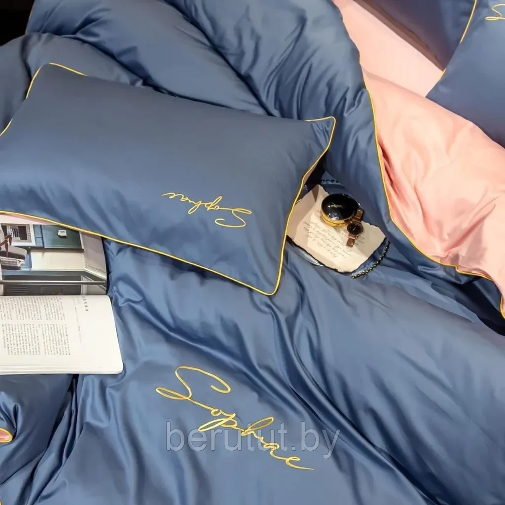 Комплект постельного белья 2-x спальный MENCY ЖАТКА натуральный сатин - фото 6 - id-p174173848
