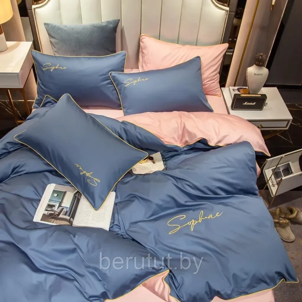 Комплект постельного белья 2-x спальный MENCY ЖАТКА натуральный сатин - фото 8 - id-p174173848