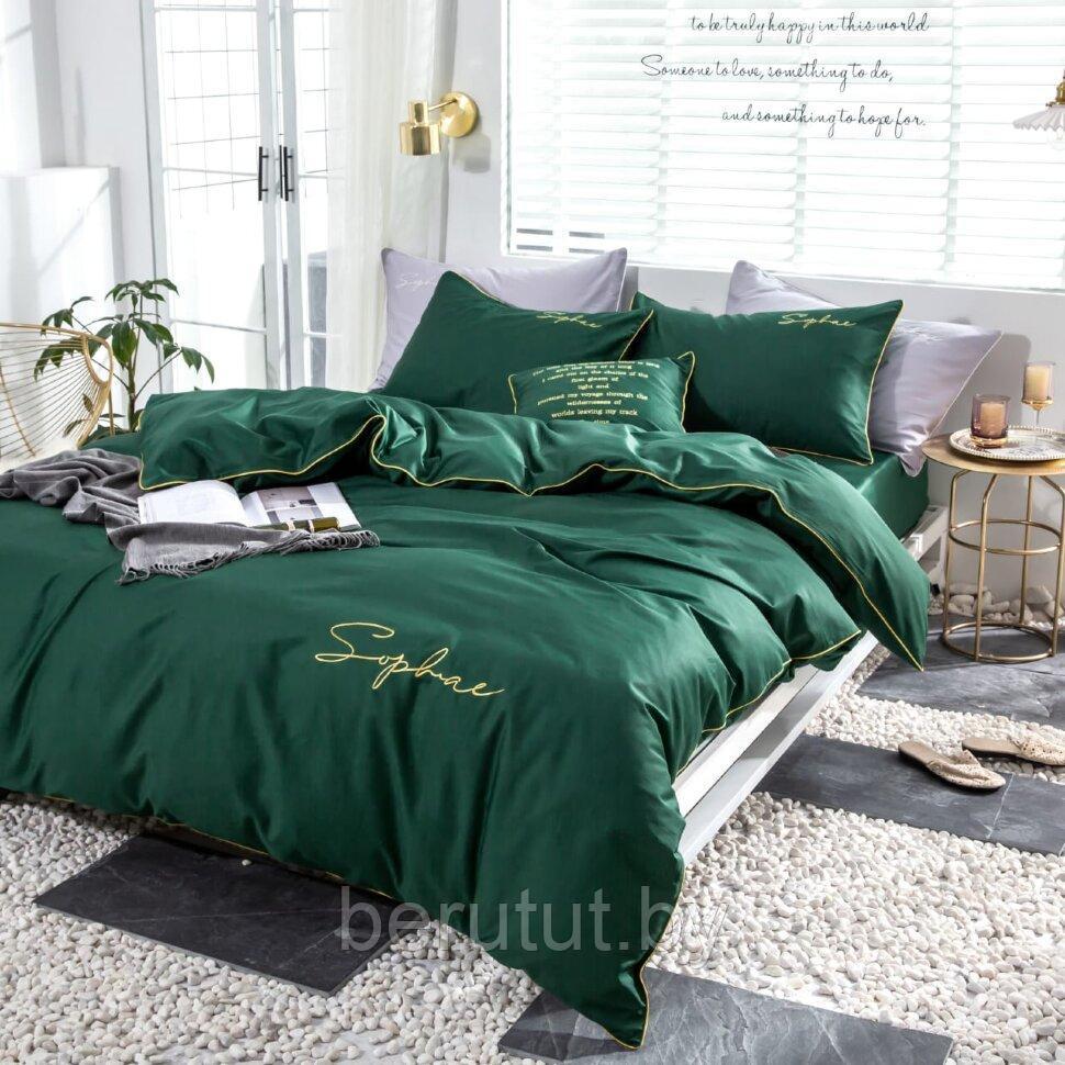 Комплект постельного белья 2-x спальный MENCY ЖАТКА Зеленый - фото 2 - id-p174173224