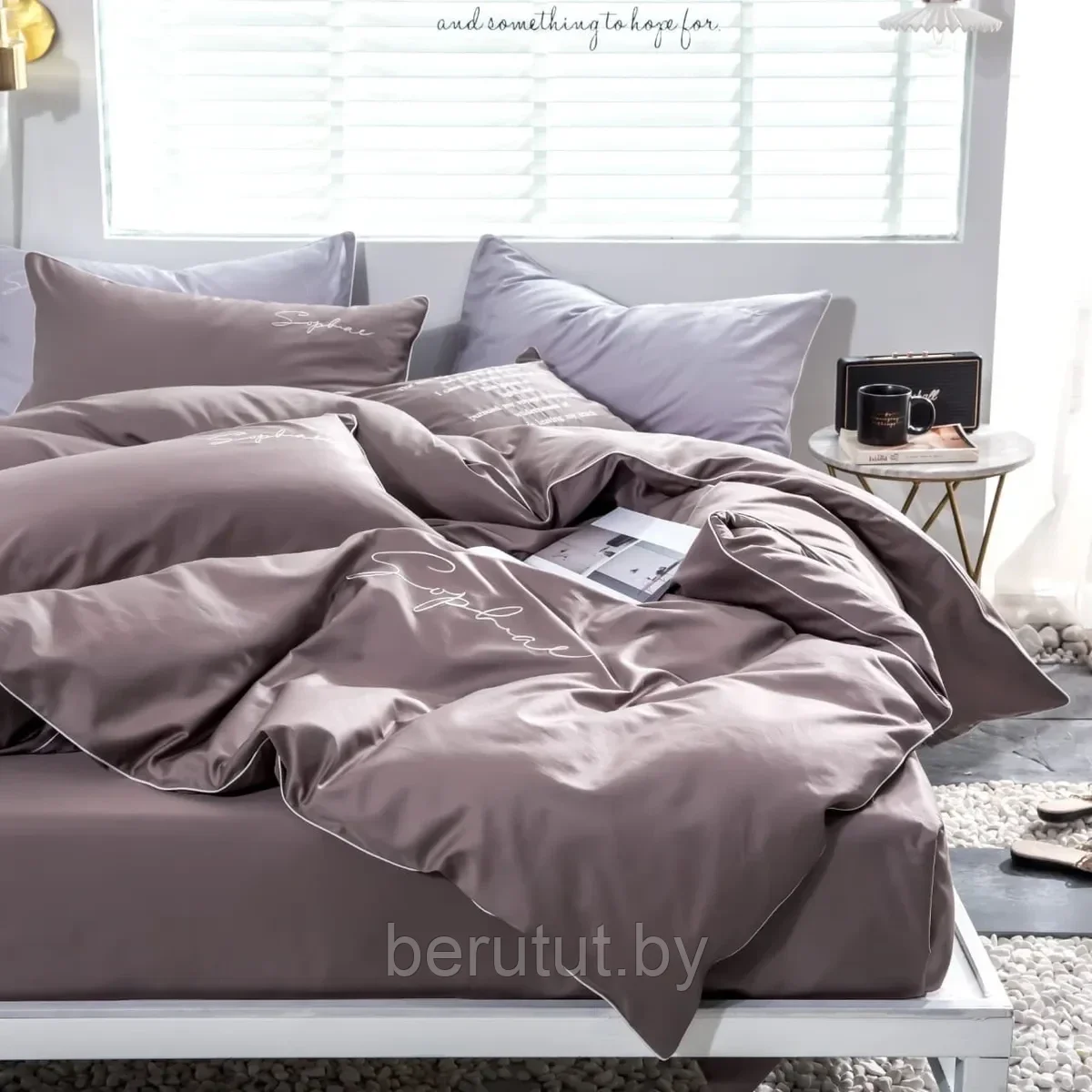 Комплект постельного белья 2-x спальный MENCY ЖАТКА натуральный сатин - фото 6 - id-p174175061
