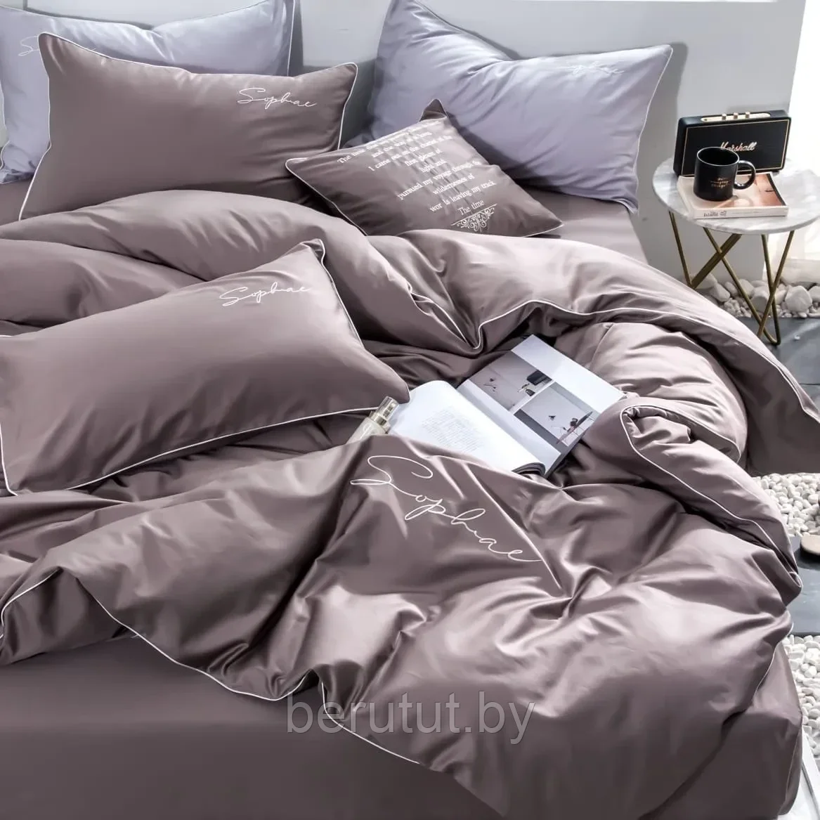 Комплект постельного белья 2-x спальный MENCY ЖАТКА натуральный сатин - фото 8 - id-p174175061