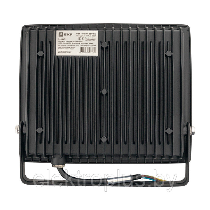 Прожектор светодиодный СДО-3006 100Вт 6500К IP65 38,5мм EKF Basic - фото 2 - id-p174175997