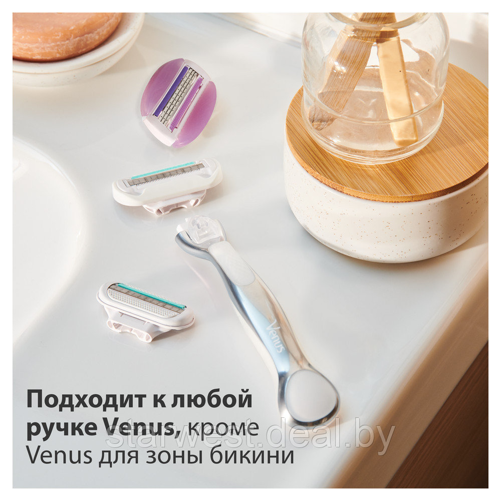 Gillette Venus Platinum Deluxe Smooth Sensitive с 1 кассетой Бритва / Станок для бритья женский - фото 8 - id-p174181689