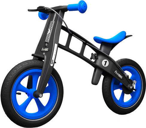 Беговел FirstBIKE Limited с тормозом (синий), фото 2