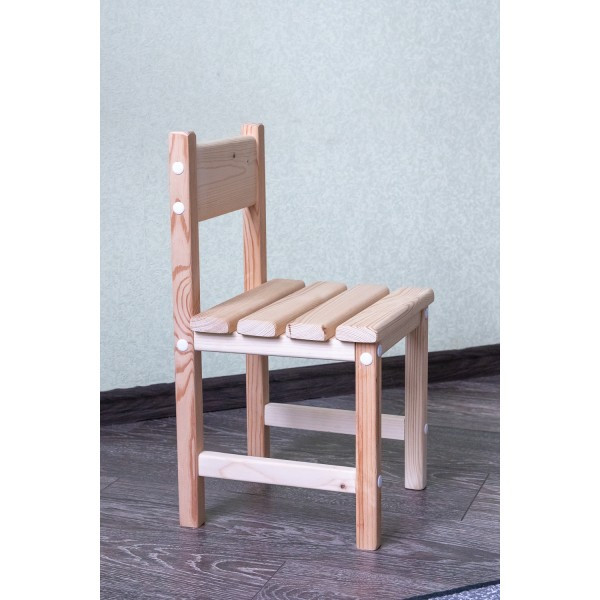 Детский комплект из массива столик и стульчик арт. KSSRN-70-50-27. Цвет натуральное дерево. - фото 4 - id-p174232627