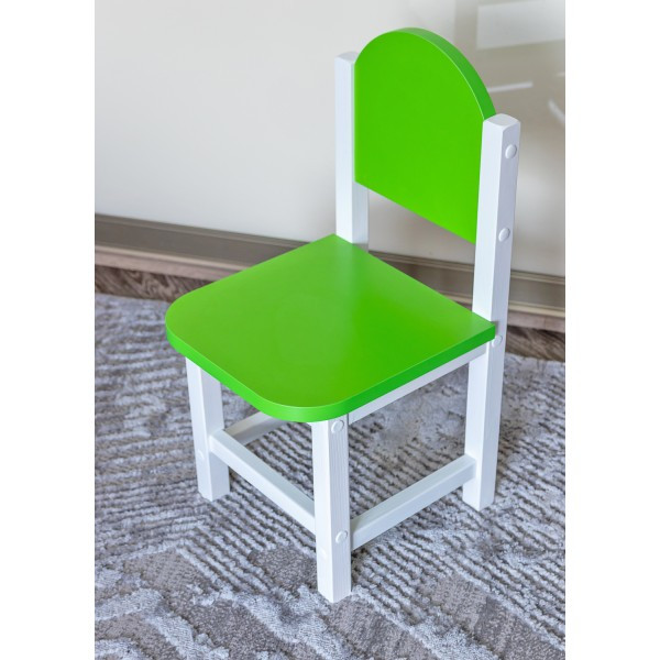 Детский стульчик для игр и занятий «Дракоша» арт. SDLD-27. Высота до сиденья 27 см. Цвет зеленый с белым. - фото 3 - id-p174232629