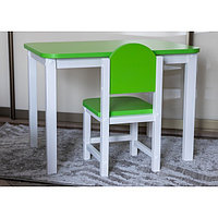 Комплект мебели для детей столик и стульчик «Дракоша» арт. KMD-705050. Цвет зеленый с белым.