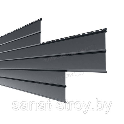 Сайдинг Lбрус-XL-В-14х335 (ПЭ-01-1014-0.45) RAL 7024 Серый графит, фото 2