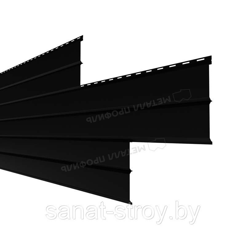 Сайдинг Lбрус-XL-В-14х335 (VikingMP E-20-3005-0.5) RAL 9005 Черный темный - фото 1 - id-p174233353